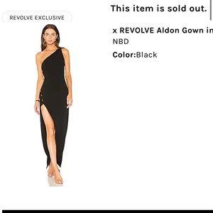 Revolve Exclusive NBD Black Gown